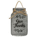 Give Thanks Metal Mason Jar Ornament