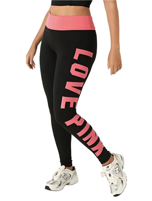 Victoria’s Secret PINK Activewear Cotton Full Length Foldover Leggings M/M